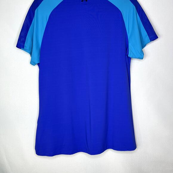 NWOT TopGolf Ladies Under Armour HeatGear Collared Shirt Blue Size Large - Picture 9 of 12